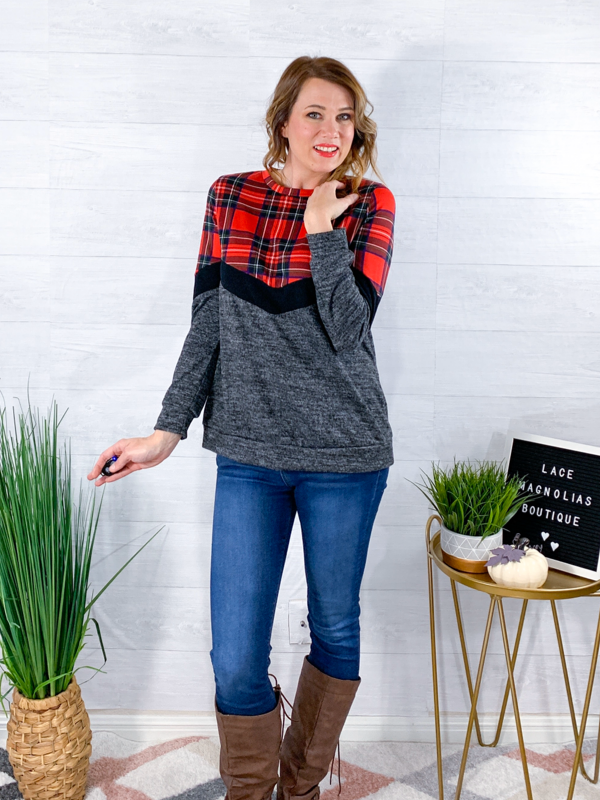 Cozy By The Fire Pullover - Plaid