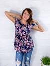 All This Time Babydoll Top - Navy