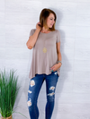 Just For Today Tunic Top - Taupe
