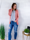 In Love With You Cardigan - Ash Rose/ Ivory