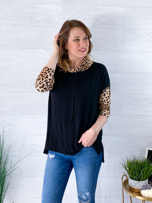 Show Your Wild Side Top - Black