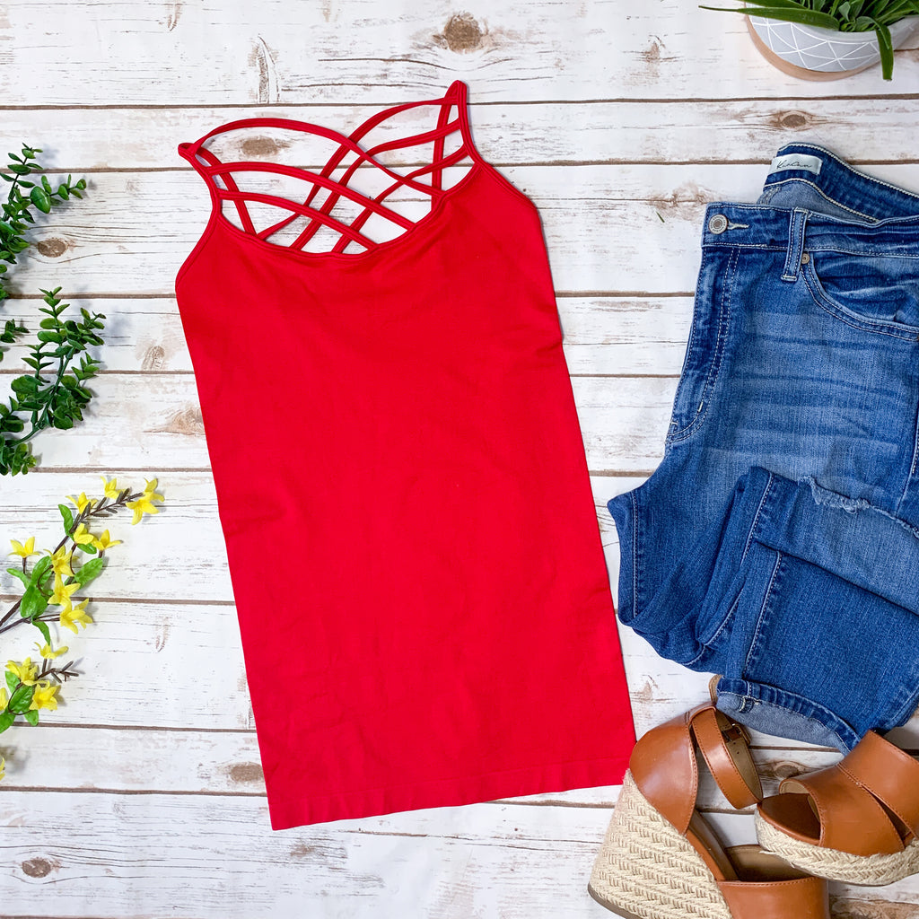 Criss Cross Cami - Red