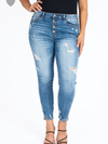 CURVY Roxanna Button Jeans - High Rise