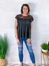 Feel So Loved Blouse - Charcoal