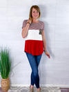 Never Ending Colorblock Top - Red